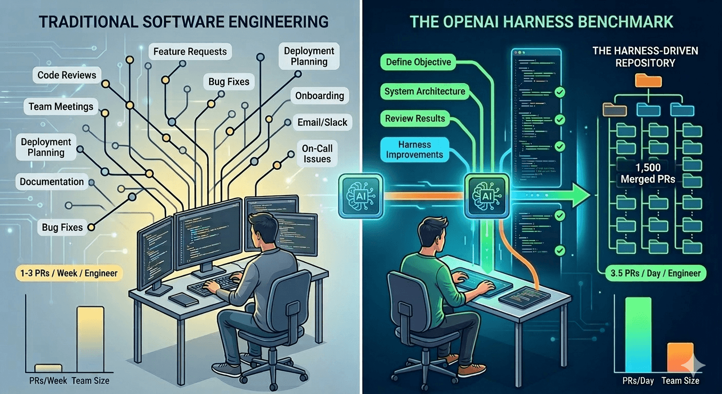 1,500 PRs in 5 Months — The OpenAI Harness Benchmark